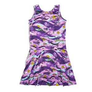 Sukienka kąpielowa Ośmiornice fioletowe UPF 50+ Mullido