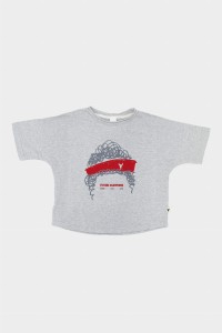 Koszulka bawełniana szara opaska 7 Booso