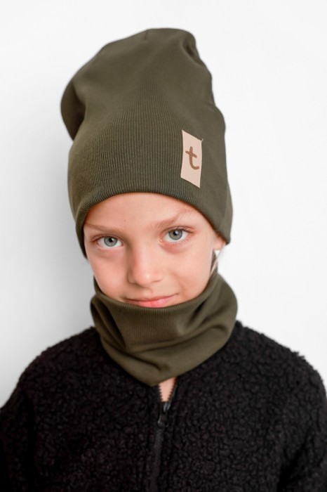 czapka + komin khaki.JPG