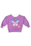 Bluza bawełniana Lazy Motyl Butterfly lawendowa Hey Popinjay