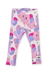 Leginsy bawełniane prążek Pastel Sturdust różowe Hey Popinjay