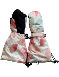 Rękawiczki wodoodporne jednopalczaste narciarskie Bliss różowe Ducksday