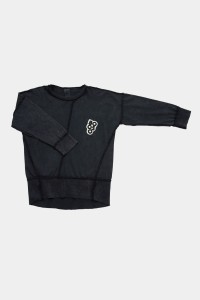 Koszulka z długim rękawem vintage welt czarna 8 Booso