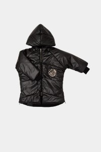 Kurtka zimowa z kapturem czarna 502 Booso