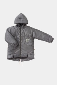 Kurtka zimowa z kapturem grafitowa 504 Booso