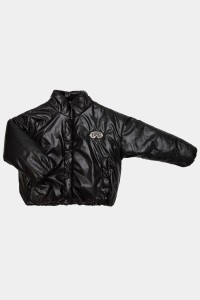 Kurtka zimowa szeroka czarna 508 Booso