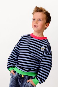 Bluza bawełniana Urban Stripes paski niebieska Hey Popinjay