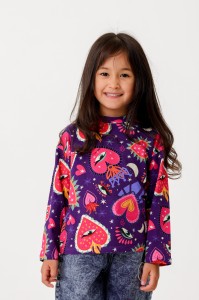 Koszulka z długim rękawem Heart Navy granatowa Hey Popinjay