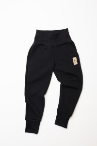 Spodnie bawełniane ocieplane klasyczne czarne Tuss