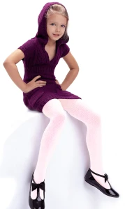 Rajstopy Agatka wiskozowe łososiowe pomarańczowe Knittex