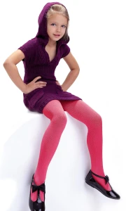 Rajstopy wiskozowe Agatka malinowe Knittex