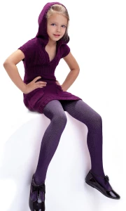 Rajstopy wiskozowa Agatka ciemny fiolet Violet Knittex