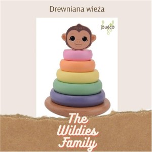 Drewniana wieża małpka The Wildest Family Joueco