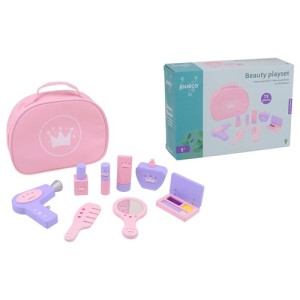 Drewniany zestaw Beauty z kosmetyczką Joueco