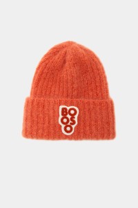 Czapka moherowa zimowa pomarańczowa oldies Booso
