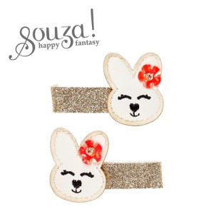 Spinka do włosów Rena brokatowe króliczki 2 szt. Souza