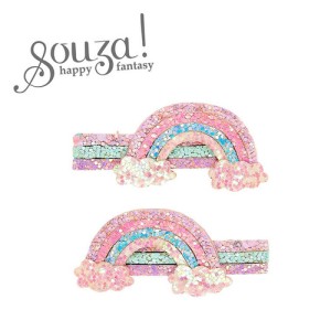 Spinka do włosów Djenley tęcza brokatowa 2 szt. Souza
