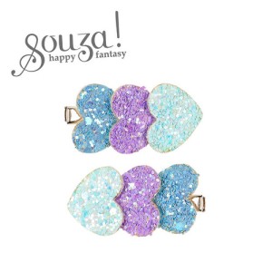 Spinka do włosów Lola gwiazdki brokatowe niebieskie 2 szt. Souza