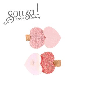 Spinka do włosów June różowe serduszka 2 szt. Souza