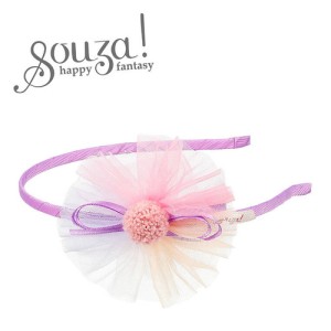 Opaska do włosów z tiulową rozetką i mini-pomponem Roxi Souza