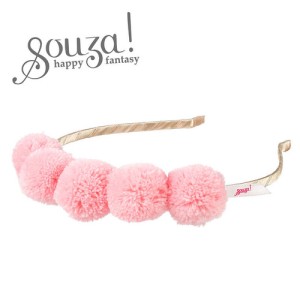 Opaska do włosów z różowymi pomponami Rosa Souza