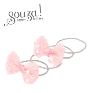 Gumki do włosów kokarda różowa Tiki 4 szt. Souza