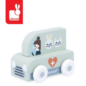 Drewniany samochód weterynarza Cross Roads Janod