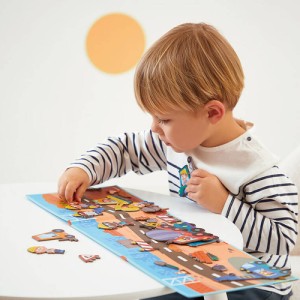 Magnetyczna układanka Na budowie Magneti stories Janod