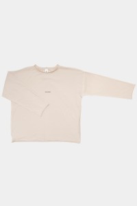 Koszulka z długim rękawem Boxy beżowa 014 Booso