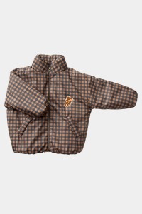 Kurtka zimowa karmelowa kratka 506 Booso