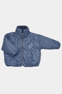 Kurtka zimowa niebieska kratka 507 Booso
