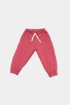 Spodnie bawełniane ocieplane malinowe różowe 232 Booso