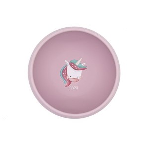 Miska silikonowa z przyssawką Jednorożec fioletowy Sassi