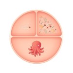 Talerz silikonowy z przystawką Ośmiornica różowa Sassi