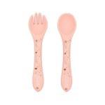 Sztućce silikonowe dla dzieci Ośmiornica różowa Sassi