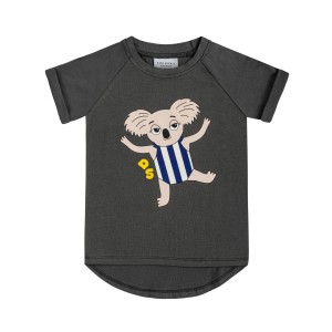 Koszulka bawełniana Koala antracytowa ciemnoszara Dear Sophie