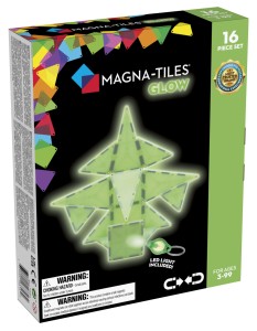 Klocki magnetyczne Glow świecące w ciemności 16 elementów Magna-Tiles