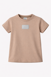 Koszulka bawełniana z krótkim rękawem beżowa Tuss