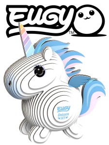 Eko układanka 3D Jednorożec błekitny Eugy