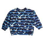 Bluza bawełniana oversize Albatrosy granatowa Mullido
