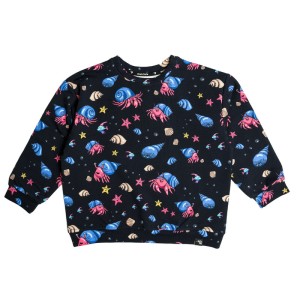 Bluza bawełniana oversize Kraby czarna Mullido