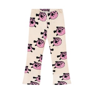 Spodnie bawełniane dziewczęce dzwony Rozdymka żółte Dear Sophie