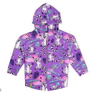 Bluza zapinana z kapturem Lemur purpurowa Mullido