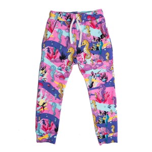 Spodnie bawełniane Konik morski różowe Mullido