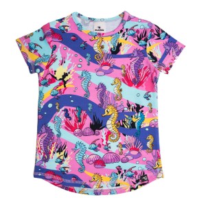 Koszulka z krótkim rękawem bawełniana Konik morski różowa Mullido