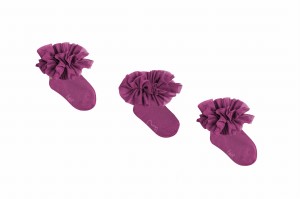 Skarpetki bawełniane dziewczęce Tutu Wrzosowe Mama's Feet