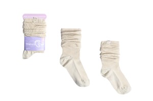 Skarpetki bawełniane marszczone Balans beżowe Mama's feet