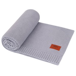 Kocyk bambusowy sweterek szary 80x100 Samiboo