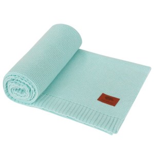 Kocyk bambusowy sweterek miętowy 80x100 Samiboo\