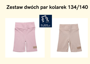 Zestaw dwóch par kolarek prążkowanych 134/140 Tuss